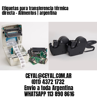 Etiquetas para transferencia térmica directa – Alimentos | argentina