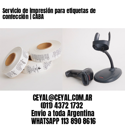Servicio de impresión para etiquetas de confección | CABA