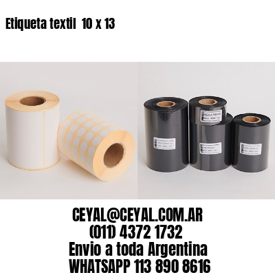 Etiqueta textil  10 x 13