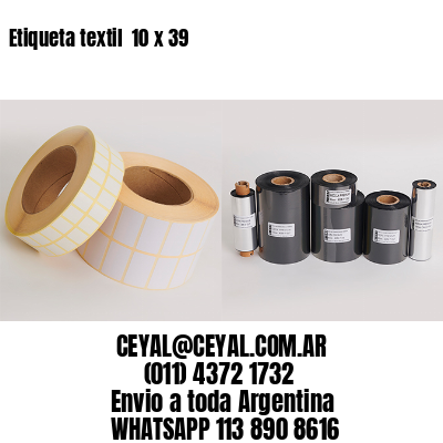 Etiqueta textil  10 x 39