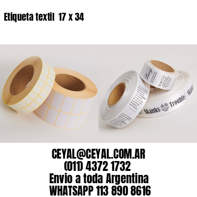 Etiqueta textil  17 x 34
