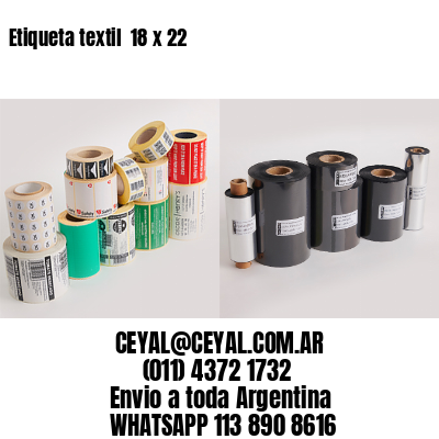 Etiqueta textil  18 x 22