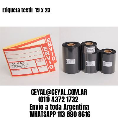Etiqueta textil  19 x 23