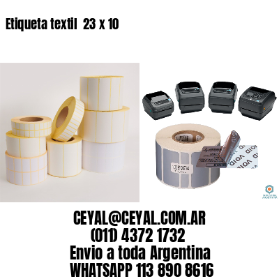 Etiqueta textil  23 x 10