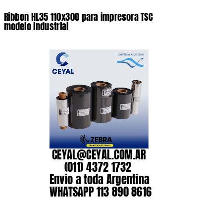 Ribbon HL35 110×300 para impresora TSC modelo industrial