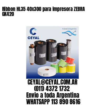 Ribbon HL35 40×300 para impresora ZEBRA GK420