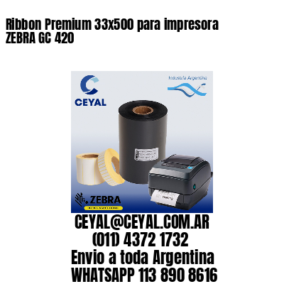 Ribbon Premium 33×500 para impresora ZEBRA GC 420