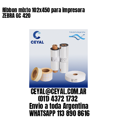 Ribbon mixto 102×450 para impresora ZEBRA GC 420