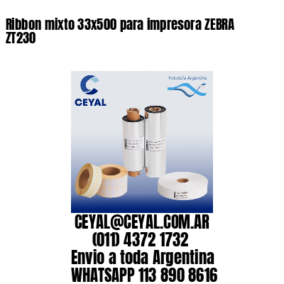 Ribbon mixto 33×500 para impresora ZEBRA ZT230