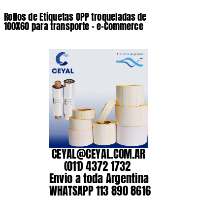 Rollos de Etiquetas OPP troqueladas de 100X60 para transporte – e-Commerce