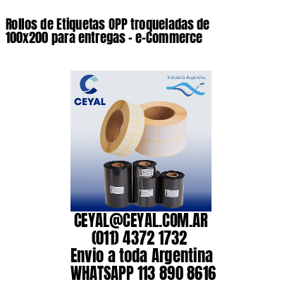Rollos de Etiquetas OPP troqueladas de 100×200 para entregas – e-Commerce
