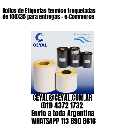 Rollos de Etiquetas termico troqueladas de 100X35 para entregas – e-Commerce