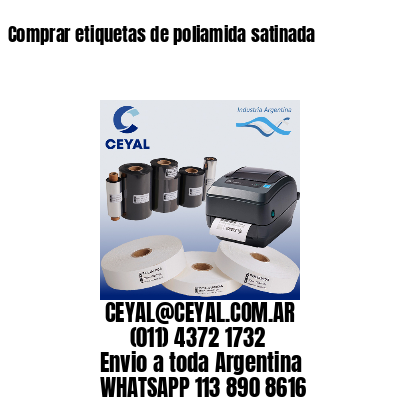 Comprar etiquetas de poliamida satinada