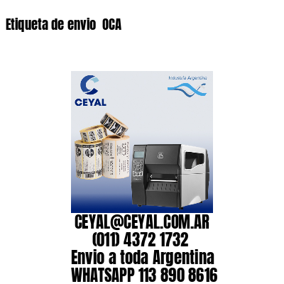 Etiqueta de envio  OCA
