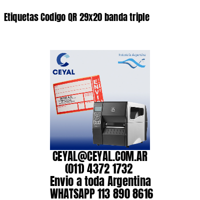 Etiquetas Codigo QR 29×20 banda triple