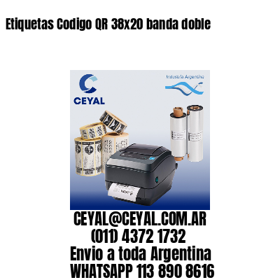 Etiquetas Codigo QR 38×20 banda doble