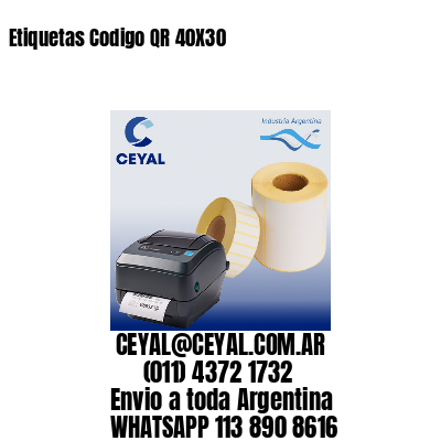 Etiquetas Codigo QR 40X30