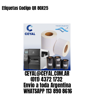 Etiquetas Codigo QR 80X25