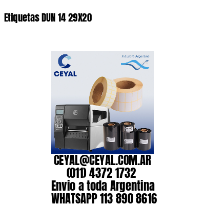 Etiquetas DUN 14 29X20