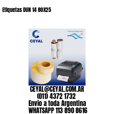 Etiquetas DUN 14 80X25