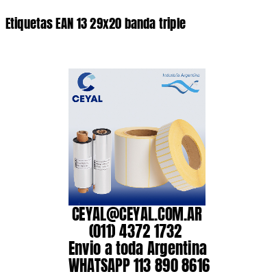 Etiquetas EAN 13 29×20 banda triple