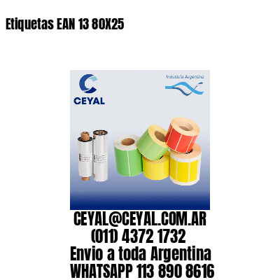 Etiquetas EAN 13 80X25