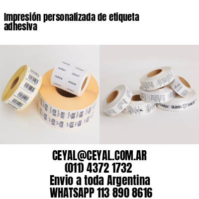 Impresión personalizada de etiqueta adhesiva