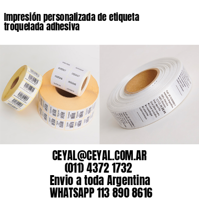 Impresión personalizada de etiqueta troquelada adhesiva