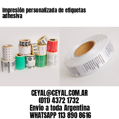 Impresión personalizada de etiquetas adhesiva