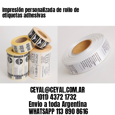 Impresión personalizada de rollo de etiquetas adhesivas