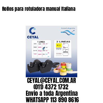 Rollos para rotuladora manual Italiana