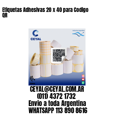 Etiquetas Adhesivas 20 x 40 para Codigo QR