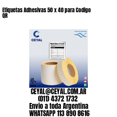 Etiquetas Adhesivas 50 x 40 para Codigo QR