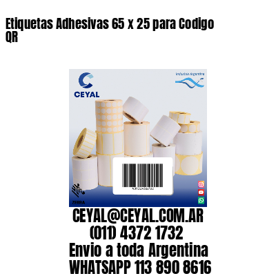 Etiquetas Adhesivas 65 x 25 para Codigo QR