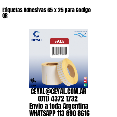 Etiquetas Adhesivas 65 x 25 para Codigo QR