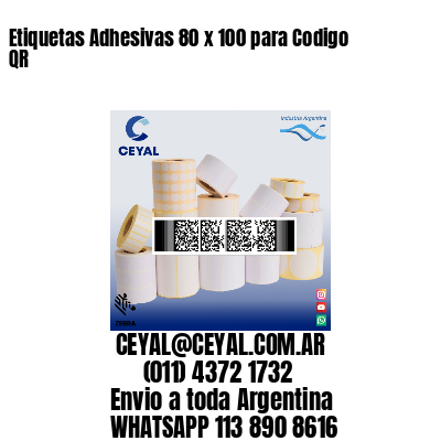 Etiquetas Adhesivas 80 x 100 para Codigo QR
