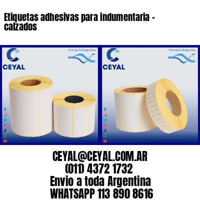 Etiquetas adhesivas para indumentaria – calzados