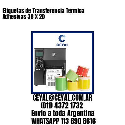 Etiquetas de Transferencia Termica Adhesivas 38 X 20