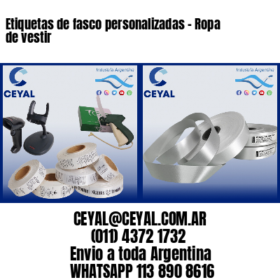 Etiquetas de fasco personalizadas – Ropa de vestir