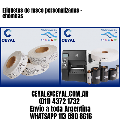 Etiquetas de fasco personalizadas – chombas