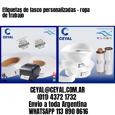 Etiquetas de fasco personalizadas – ropa de trabajo