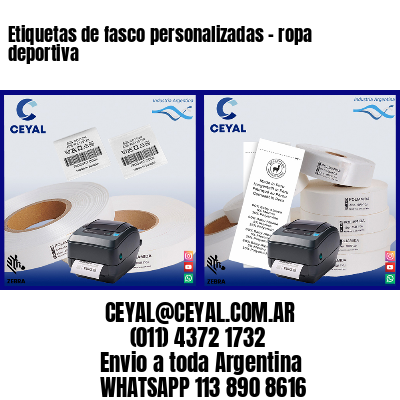 Etiquetas de fasco personalizadas – ropa deportiva