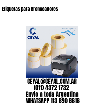 Etiquetas para Bronceadores