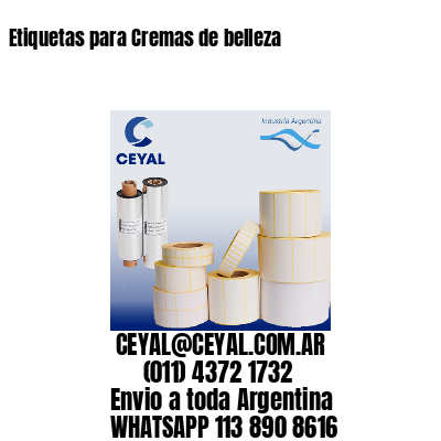 Etiquetas para Cremas de belleza