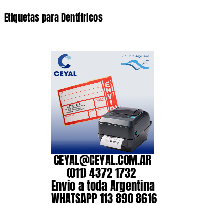 Etiquetas para Dentífricos