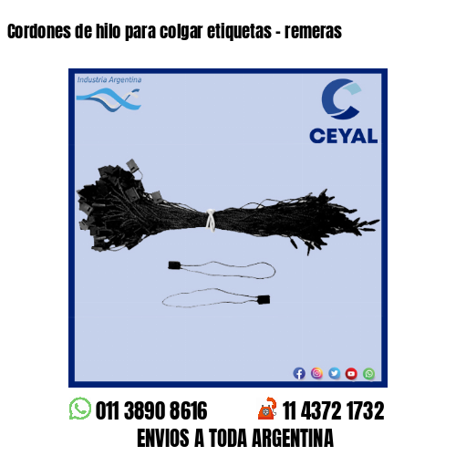 Cordones de hilo para colgar etiquetas – remeras