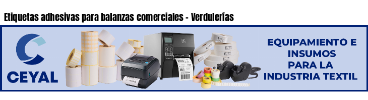 Etiquetas adhesivas para balanzas comerciales - Verdulerías