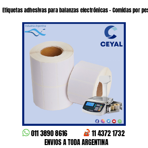 Etiquetas adhesivas para balanzas electrónicas – Comidas por peso