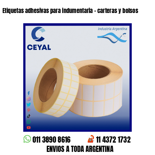 Etiquetas adhesivas para indumentaria – carteras y bolsos
