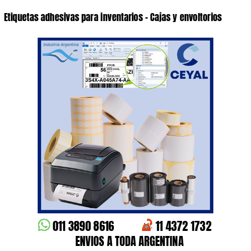 Etiquetas adhesivas para inventarios – Cajas y envoltorios